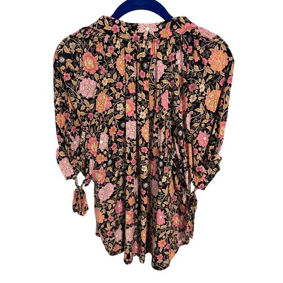 Cynthia Rowley Sm BOHO style blouse Floral design Cottagecore - Picture 8 of 9